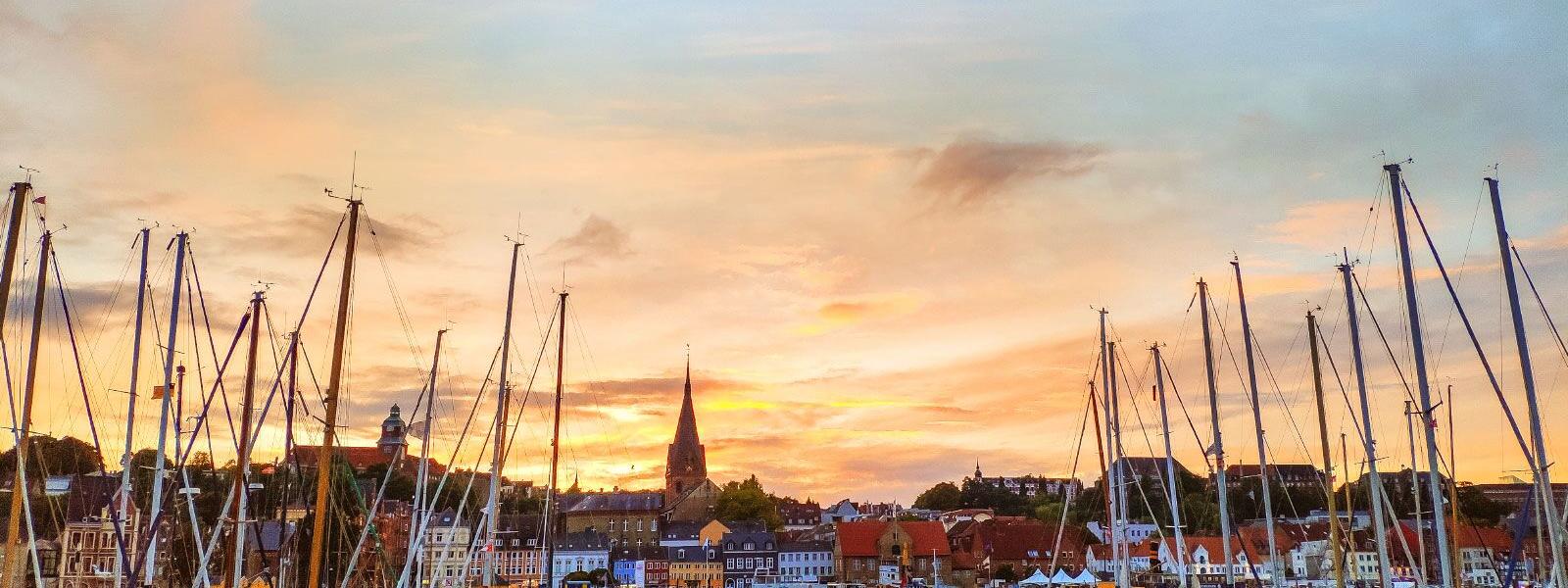 Hafen von Flensburg in der Flensburger Förde