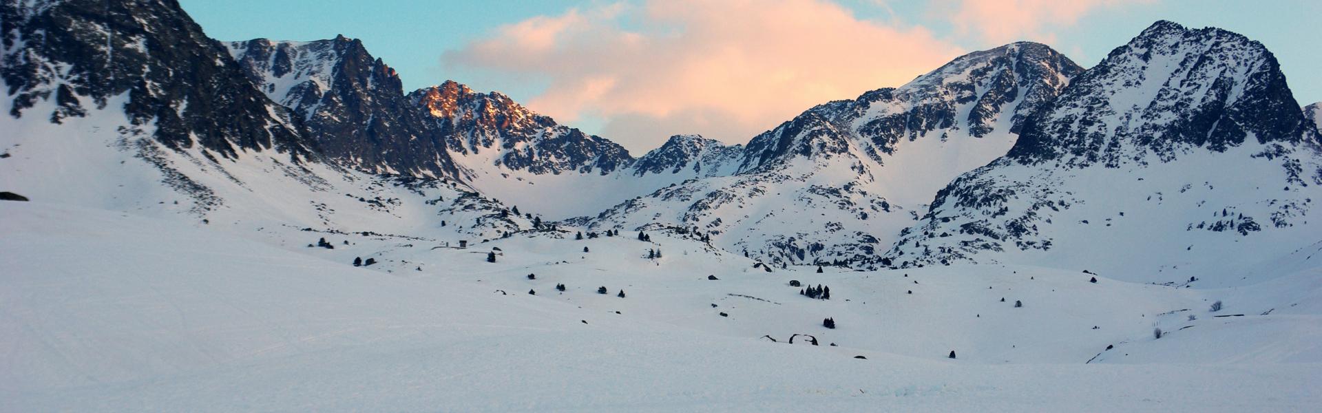 mountain cover with snow