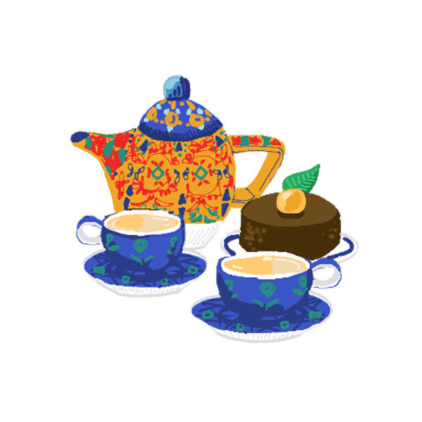 Hand-drawn icon representing High Tea Hand-drawn icon representing High Tea