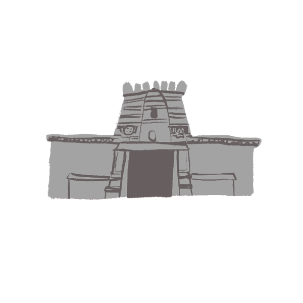Hand-drawn icon of the Ganesh Temple of Queens Hand-drawn icon of the Ganesh Temple of Queens