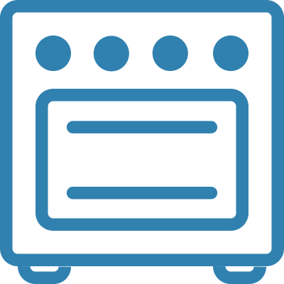 oven icon blue oven icon blue