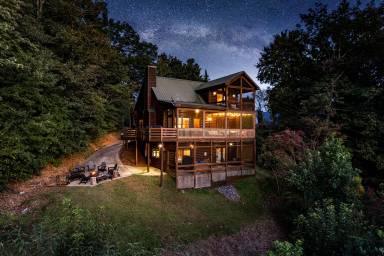 Cabin Fireplace Blue Ridge