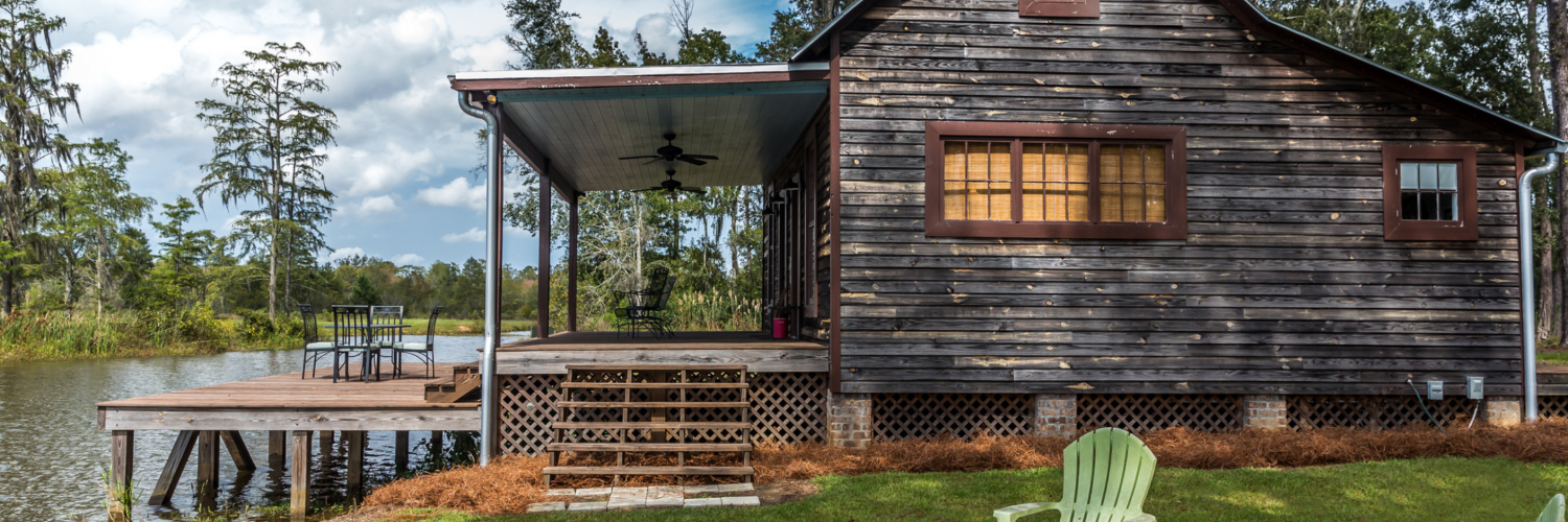 Cabin next to lake in Wisconsin