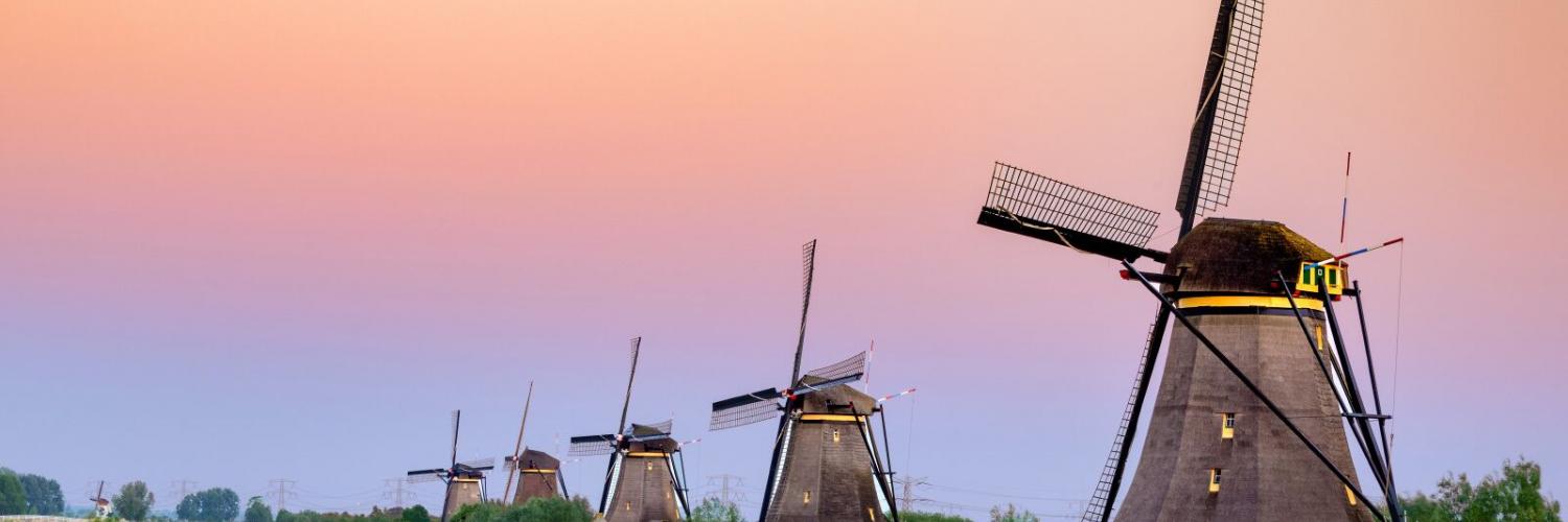 Windmühlen in Kinderdijk in Südholland