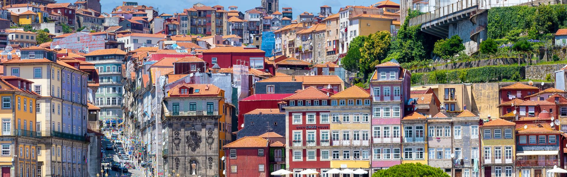 A view of the old district of Ribeira, Porto, Portugal