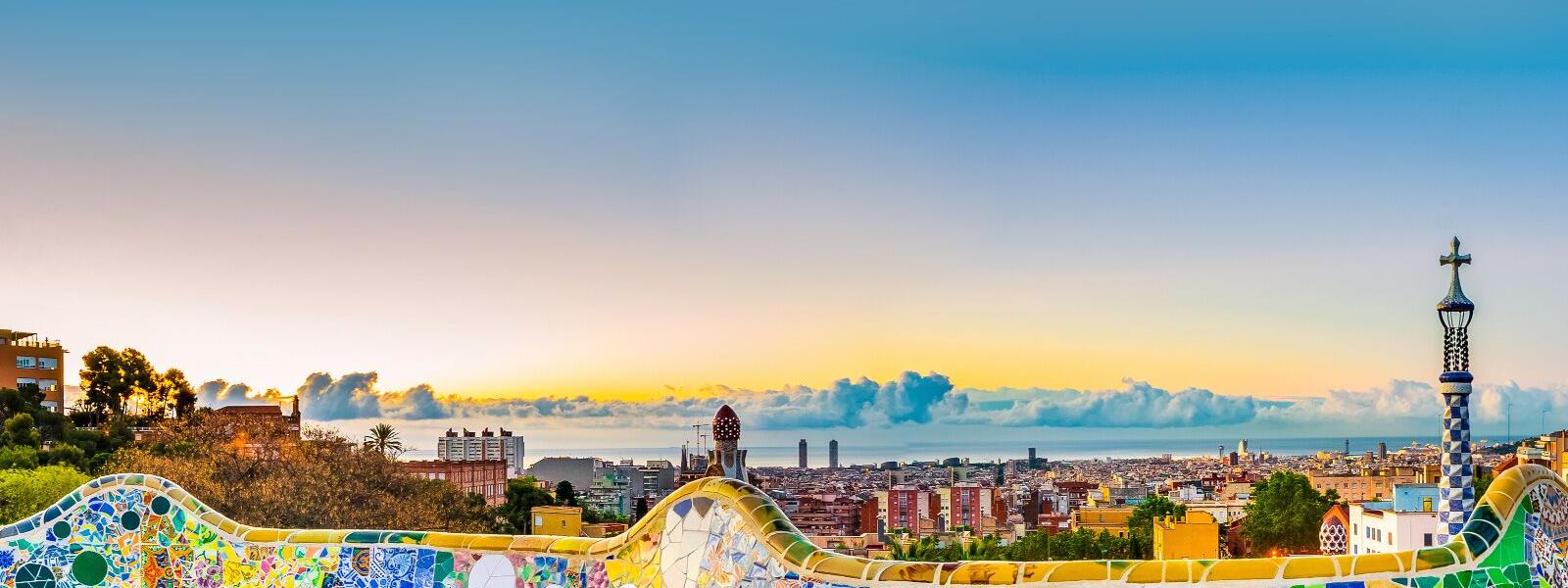 Blick auf Barcelona vom Park Guell