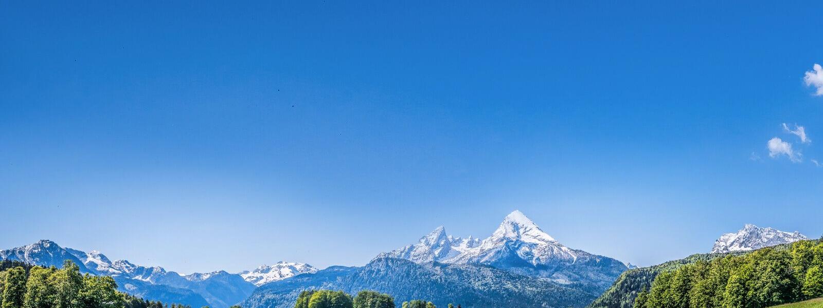 Landschaft des Nationalparks Berchtesgadener Land in Oberbayern