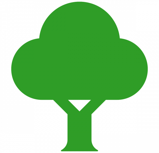 Icône représentant un arbre de couleur verte