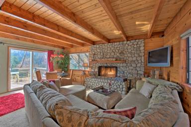 Cabin Fireplace Lake Arrowhead